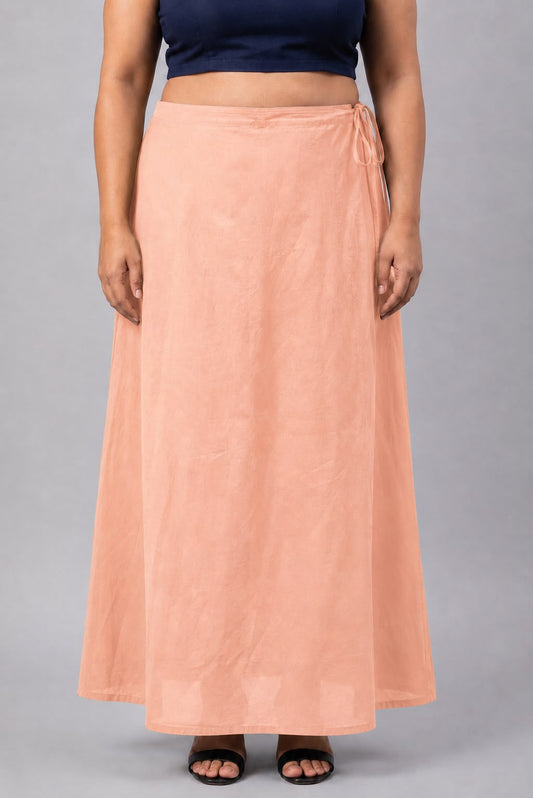 Peach Petticoat for Saree